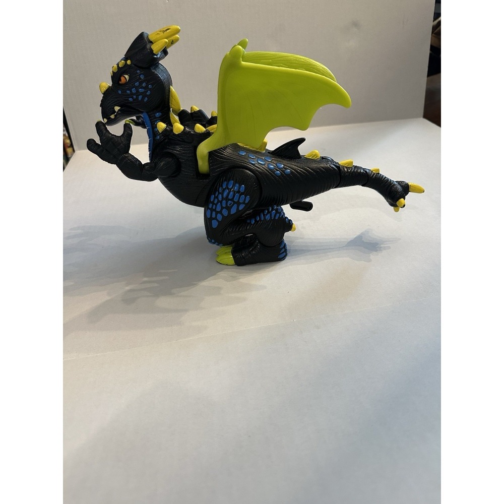 Mattel Roaring Dinosaur Trigger Action 2005 Blue Green Yellow - Picture 7 of 8